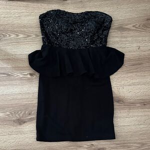 Forever 21 Black Strapless Dress